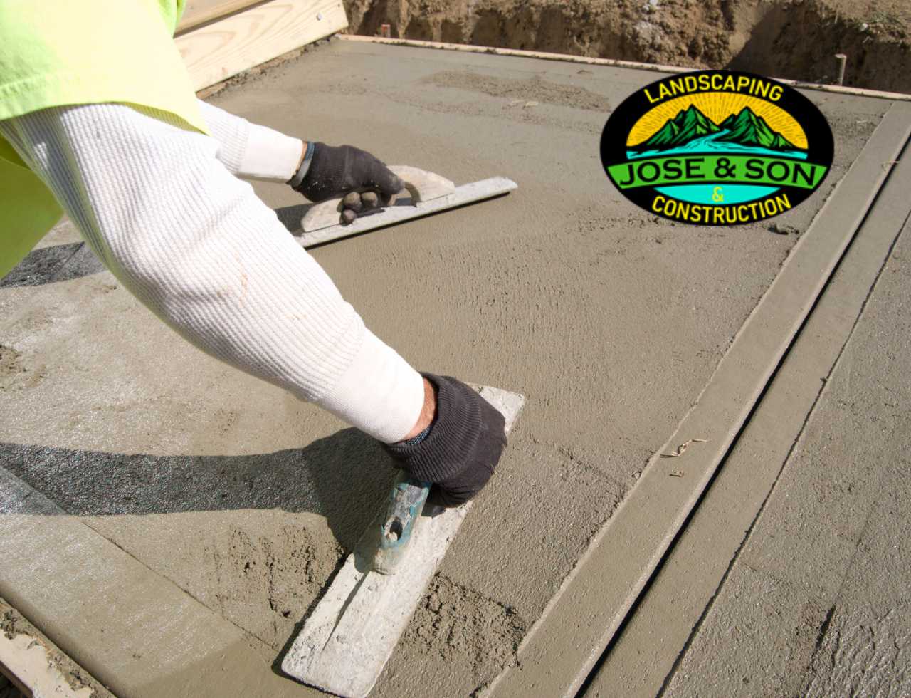 concrete installation by Jose and Son Landscaping and Construction