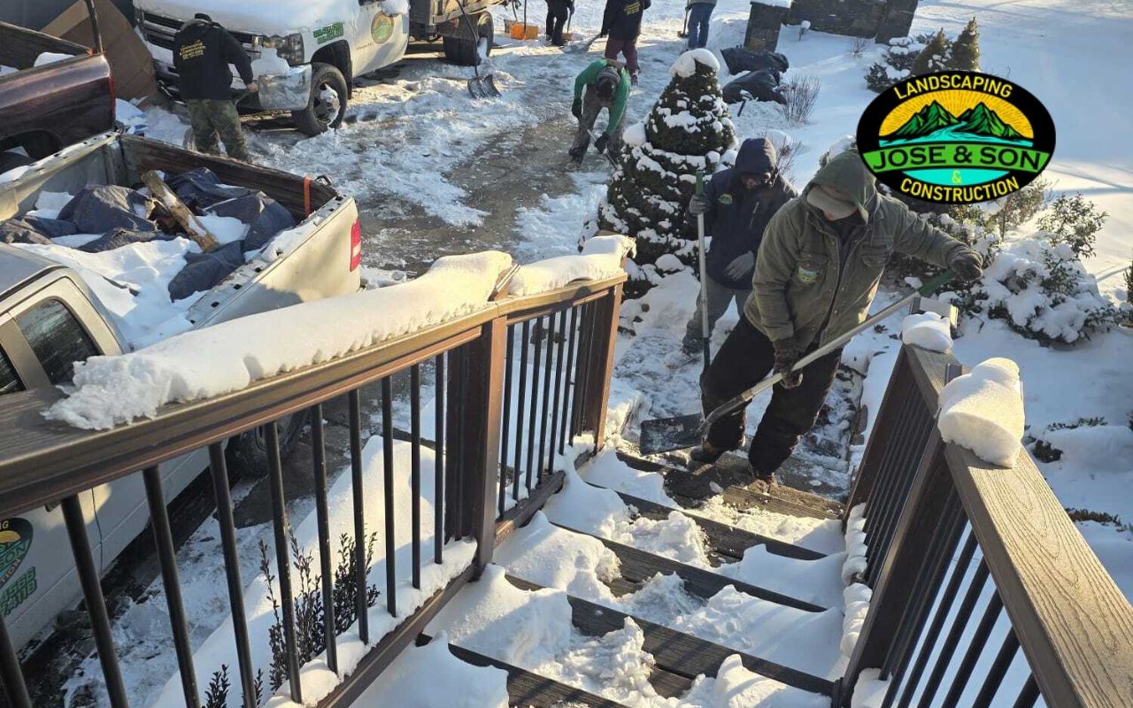 Snow and ice removal in Spruce Pine NC on a cleared residential driveway