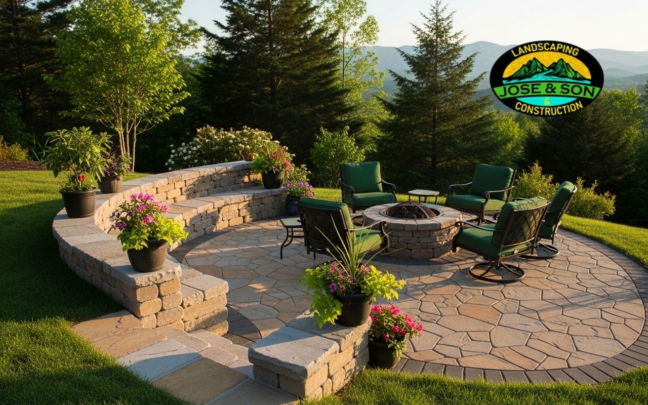 hardscaping services in Spruce Pine NC for a custom patio area