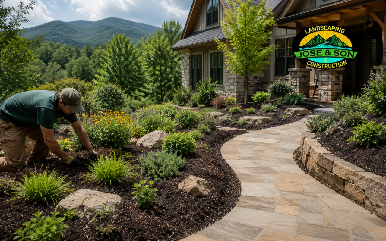 Landscaping services in Spruce Pine, NC creating a beautiful yard design